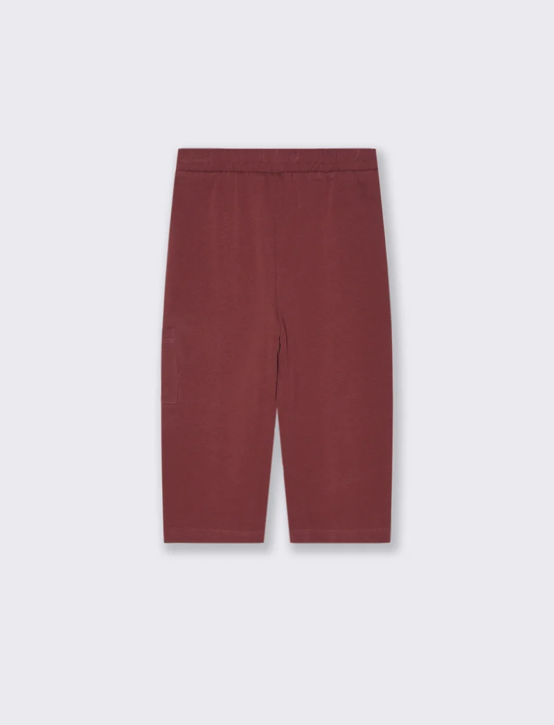 Jogger con tasca ed etichetta - Bordeaux