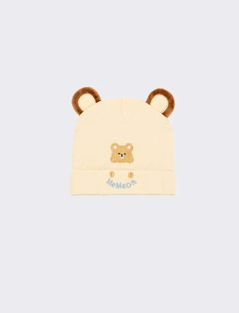 Cuffia e triangolo neonato - Beige