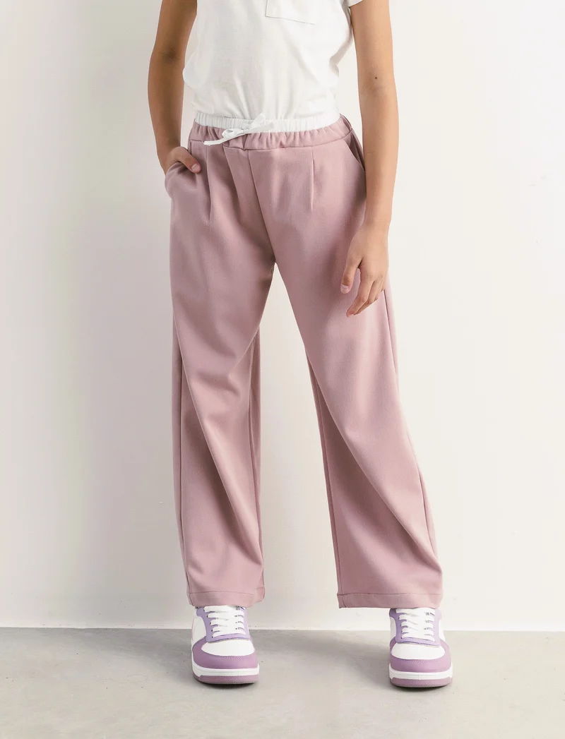 Pantalone gamba ampia - Rosa