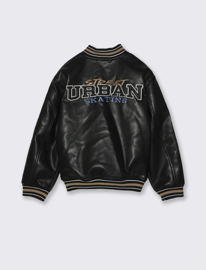 Giacca stile Varsity - Nero