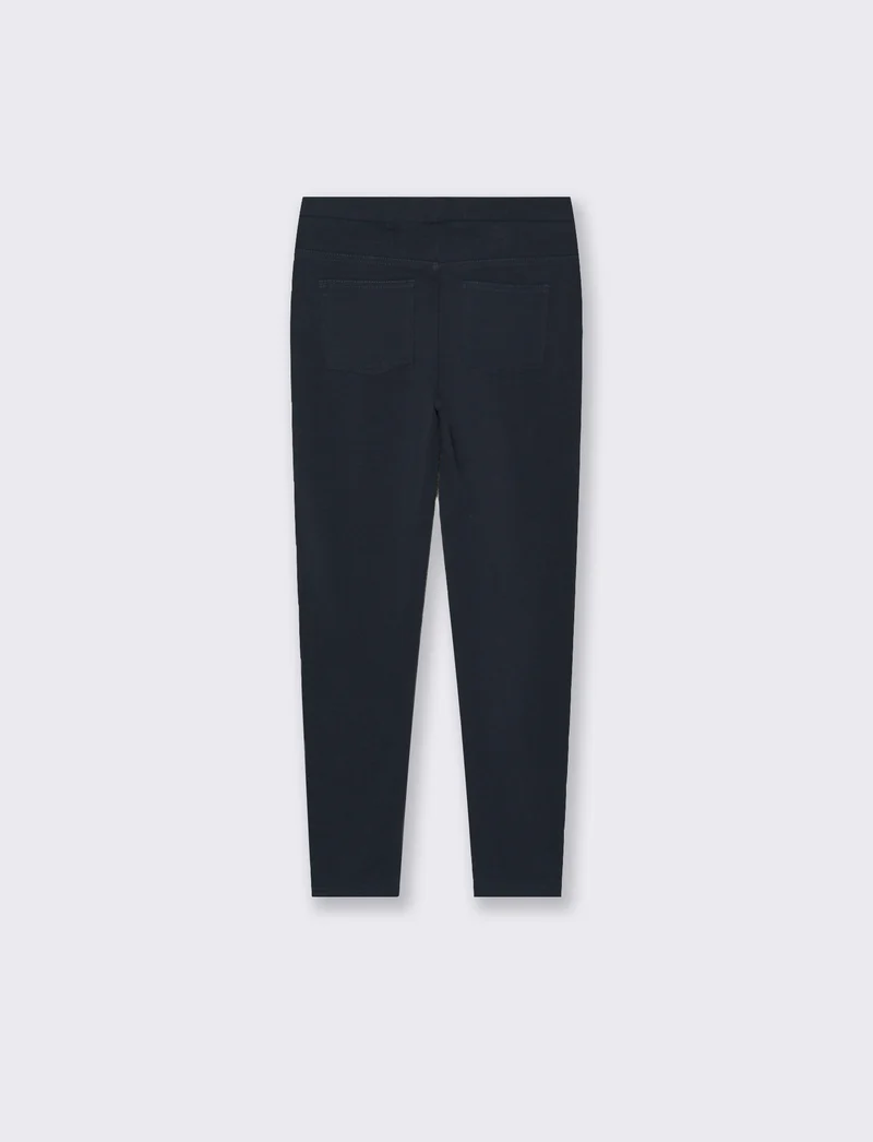 Leggings in felpa elastica. - Blu