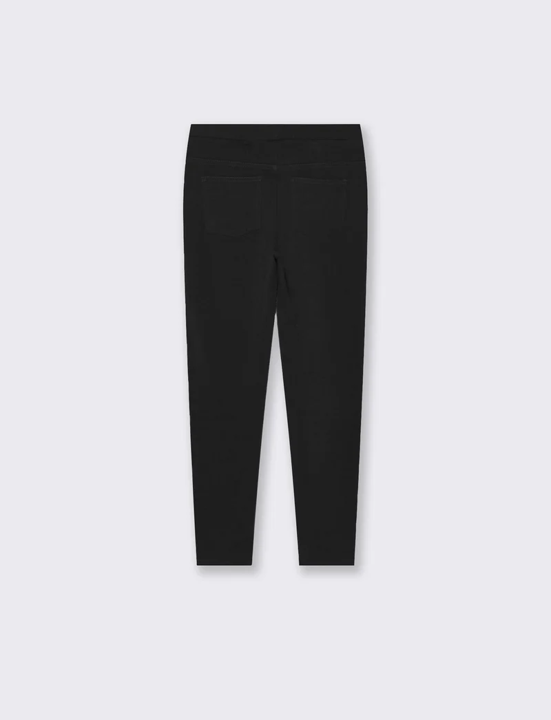 Leggings in felpa elastica. - Nero