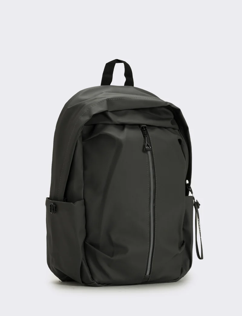 Zaino uomo con tasche e porta pc catarifrangente - Grigio