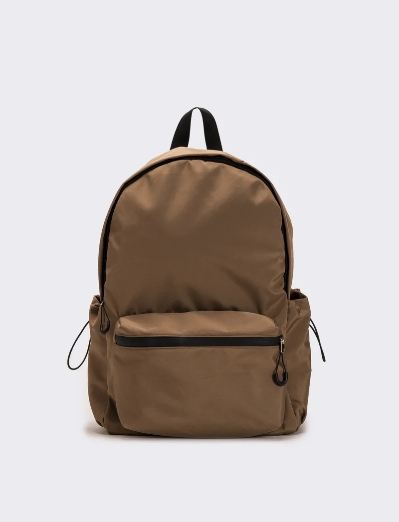 Zaino uomo basic con tasche - Marrone