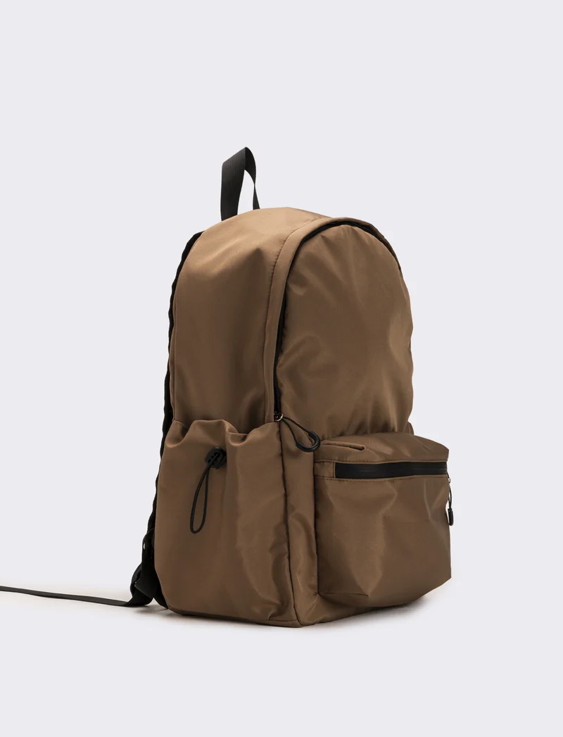 Zaino uomo basic con tasche - Marrone