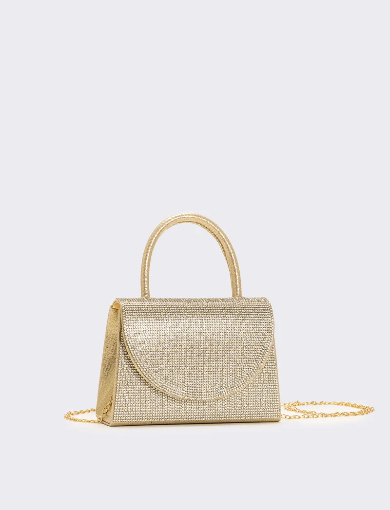 Borsa party donna con strass - Oro