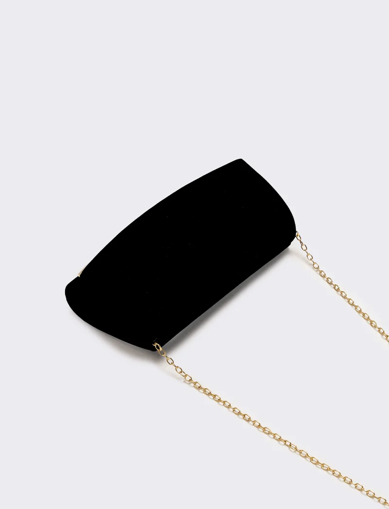 Borsa donna pochette party - Nero-oro