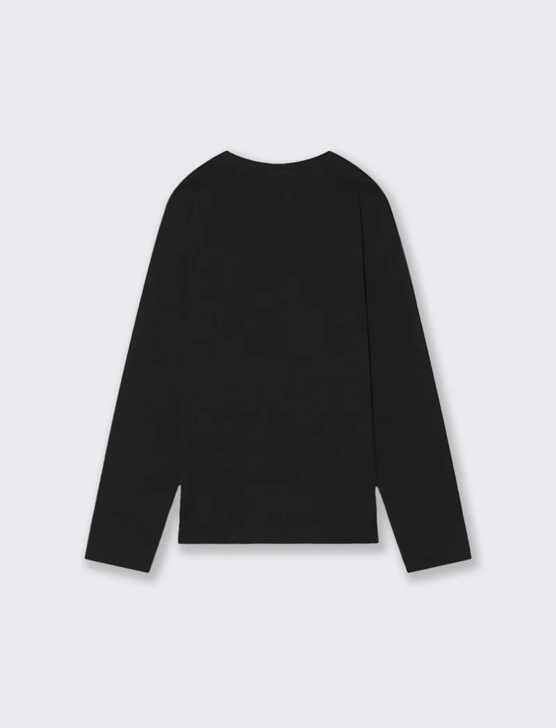 T-shirt maniche lunghe - Nero