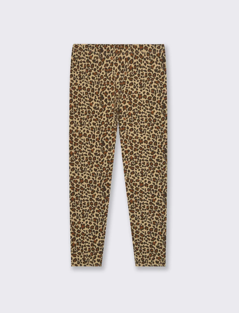 Leggings stampato in cotone elasticizzato. - Maculato