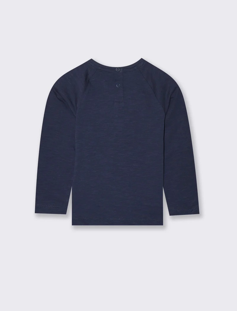 T shirt neonato con manica raglan - Blu