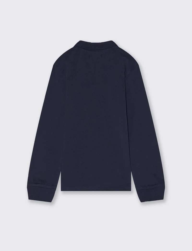 MAGLIA CON COLLETTO - Blu