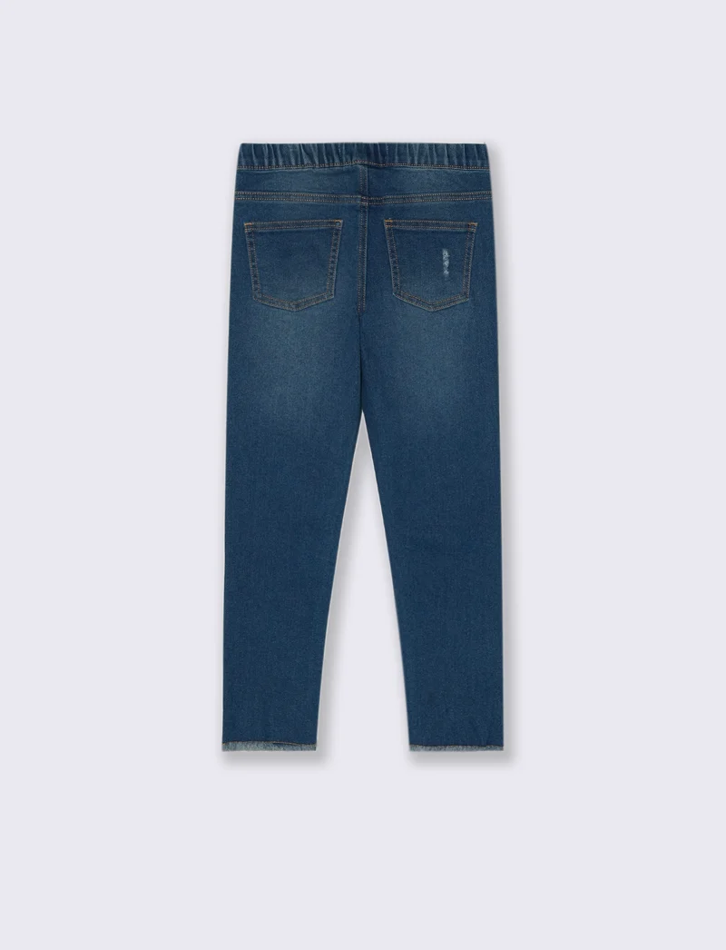 Jeggings aderente in denim - Denim