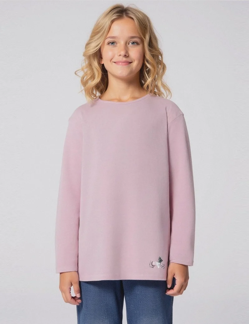 T-shirt maniche lunghe - Rosa