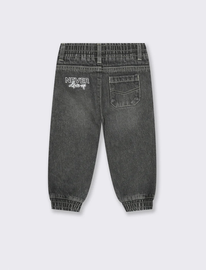 Jeans con coulisse - Grigio