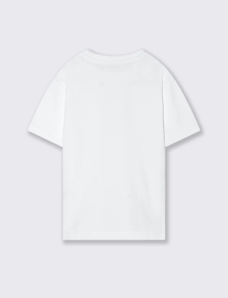 T-SHIRT GIROCOLLO CON TASCHINO - Bianco
