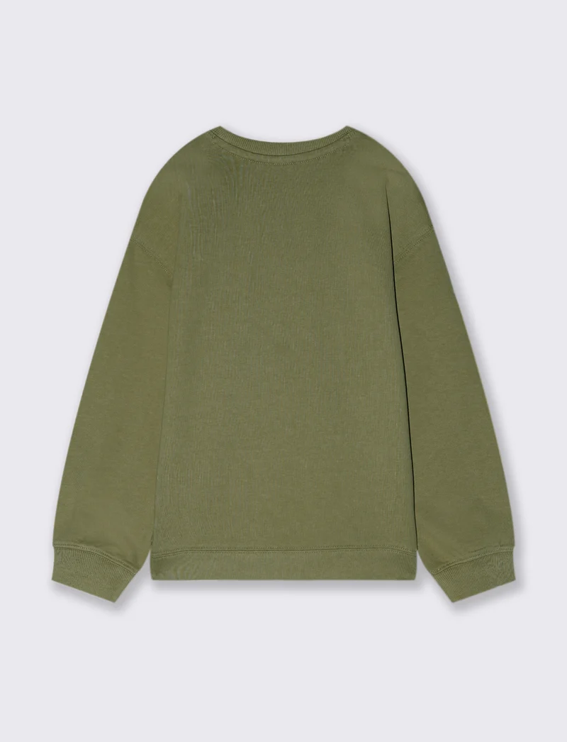FELPA girocollo - Verde militare