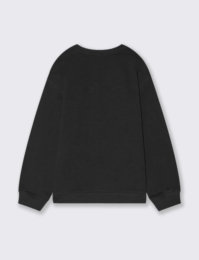 FELPA girocollo - Nero