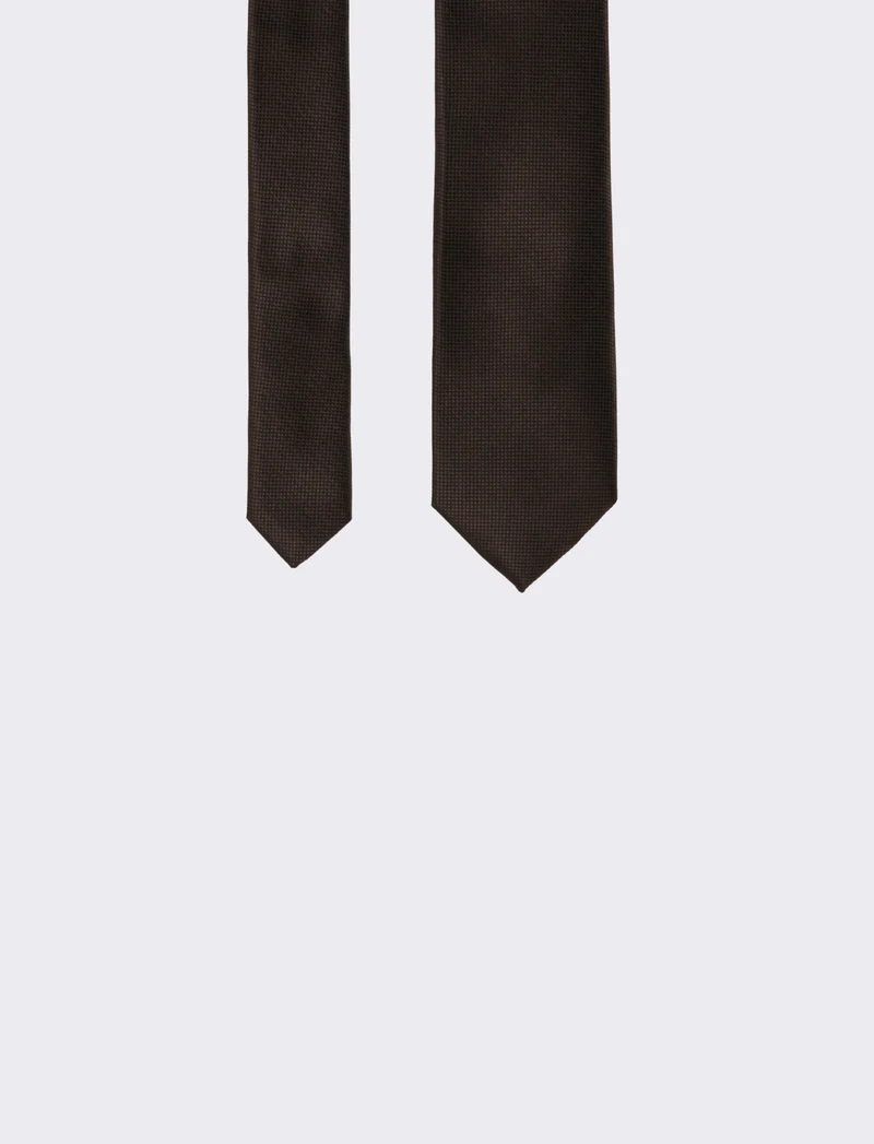 Cravatta uomo 7cm - Marrone scuro