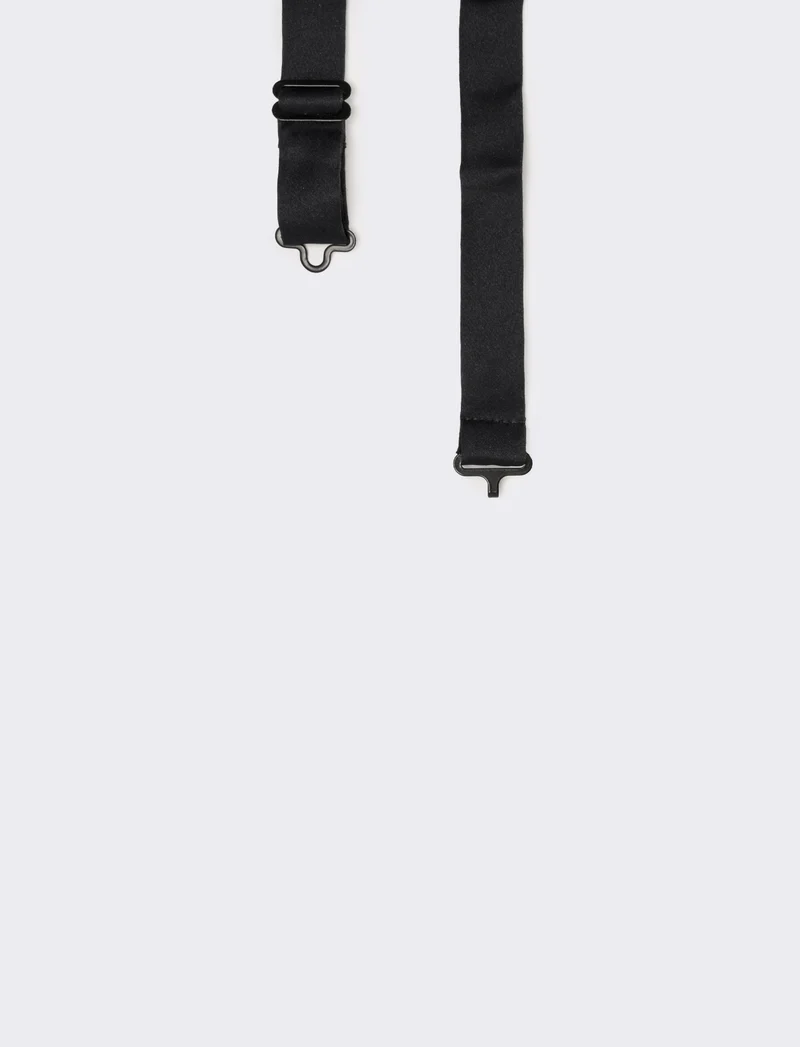 Cravatta uomo papillon+pochette - Nero