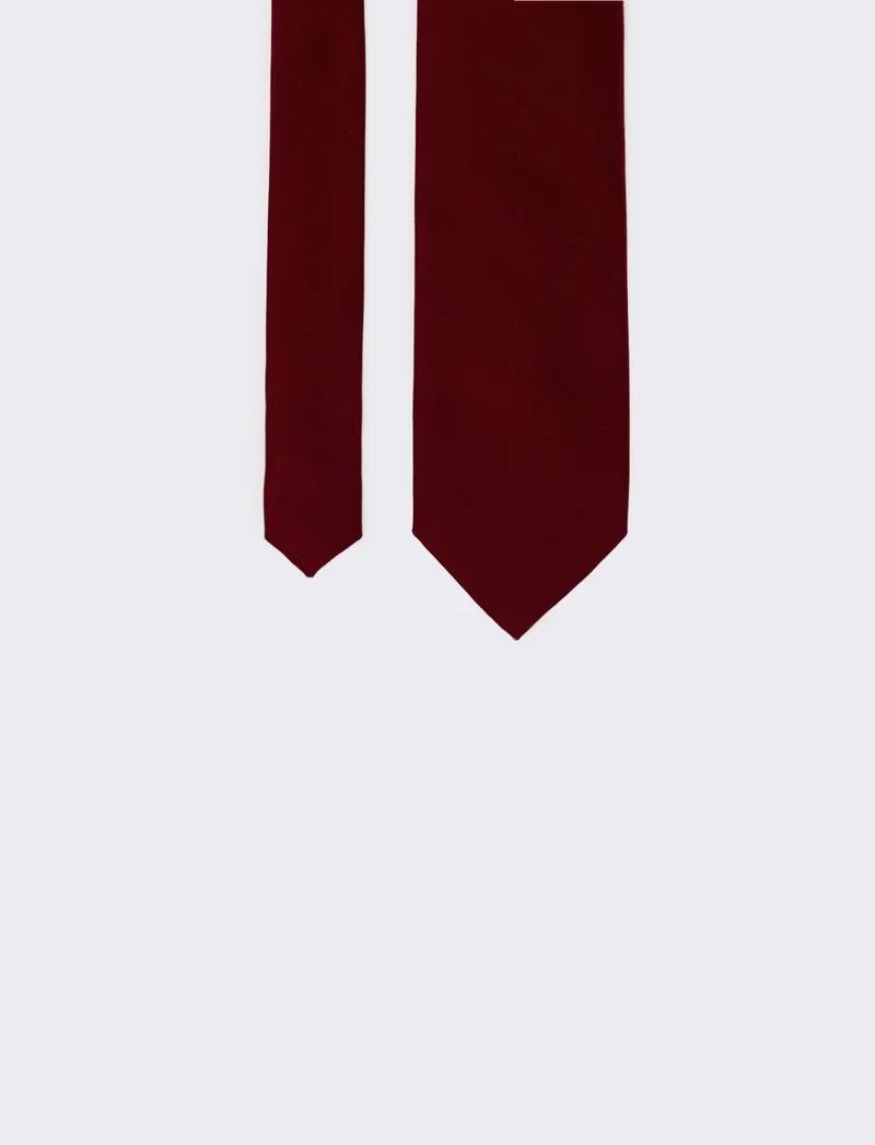 Cravatta uomo liscia 8cm - Bordeaux