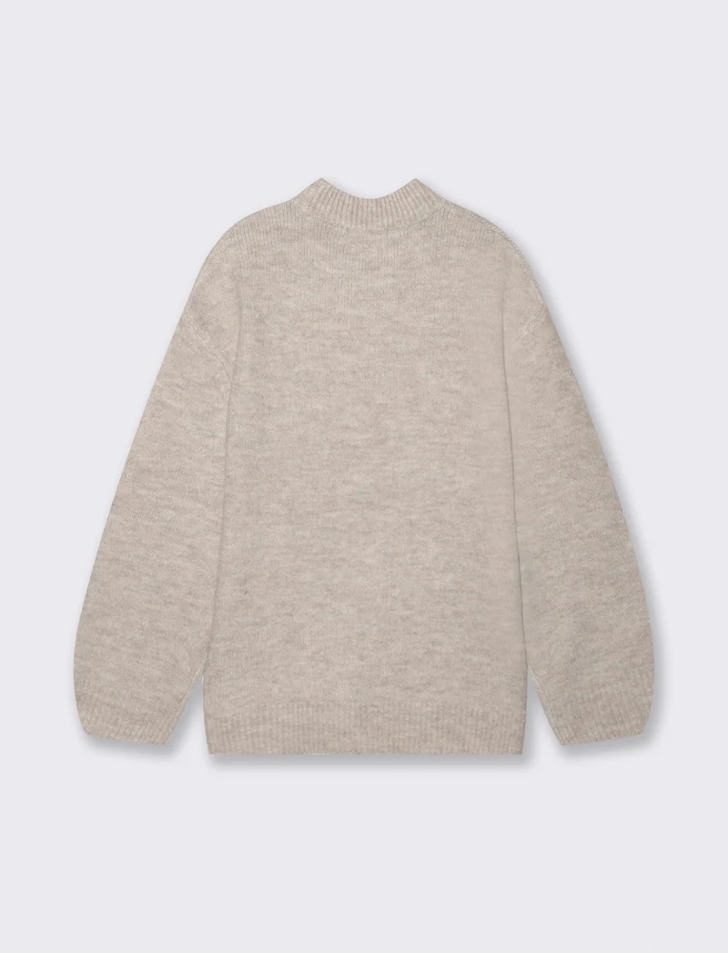MAXIPULLOVER - Beige grano