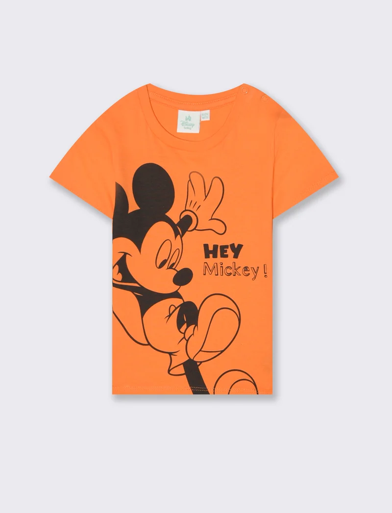 T shirt girocollo con stampa Disney da neonato - Arancio