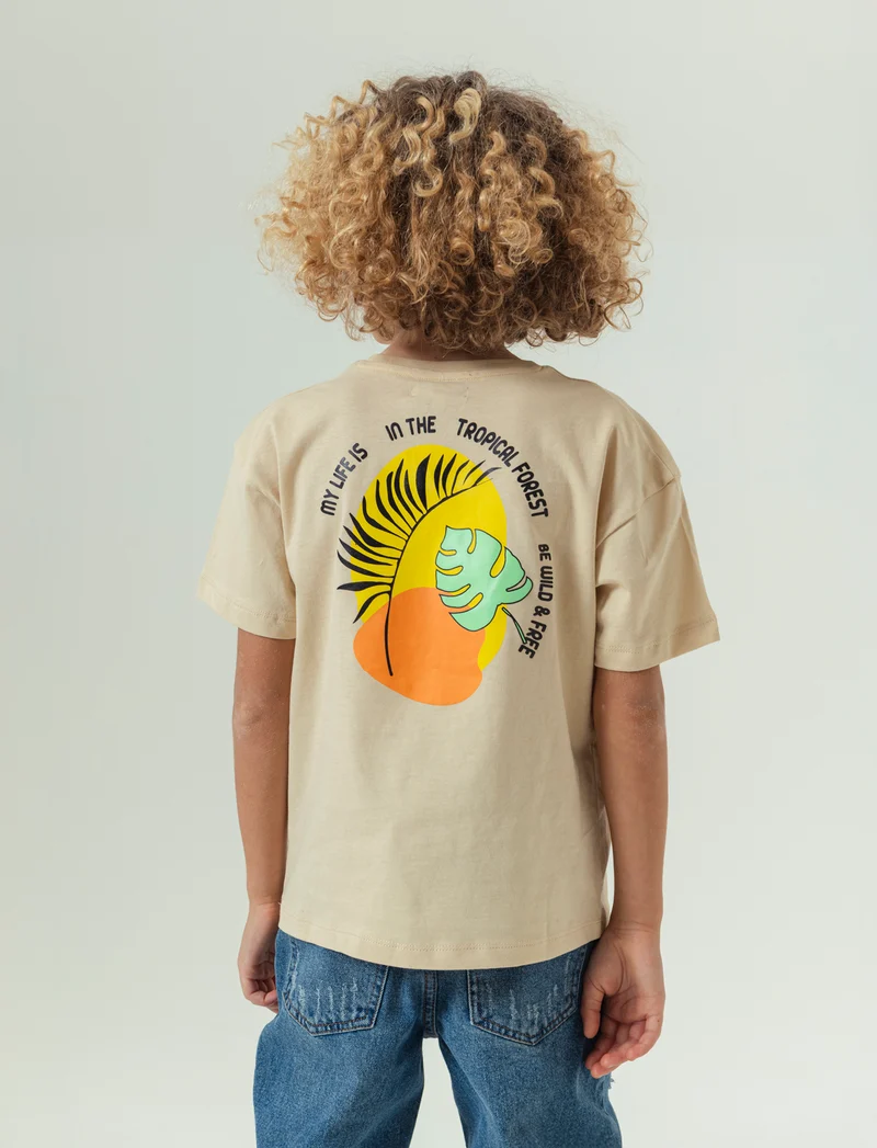 T-shirt LOOSE FIT da bambino - Beige