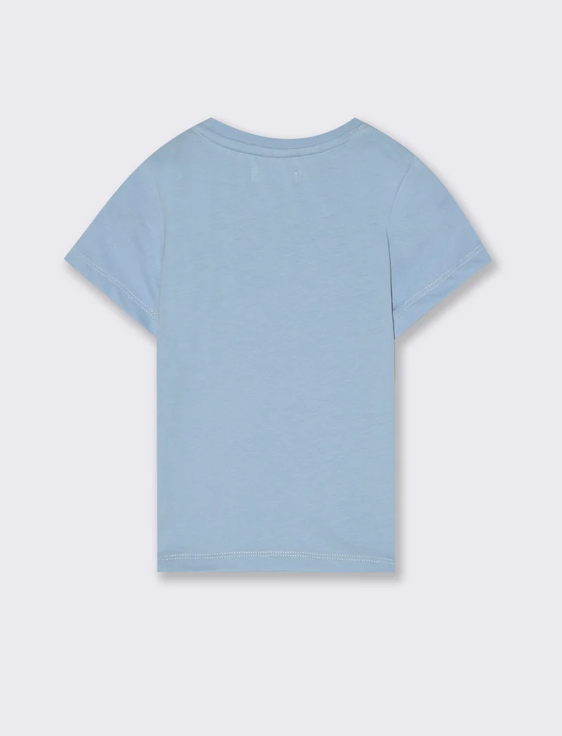 T shirt stampa fotografica da neonato - Celeste