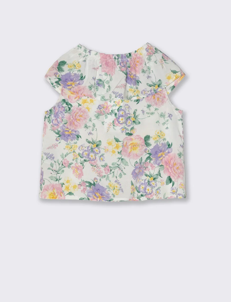 Camicia in viscosa da bambina - Fiorato