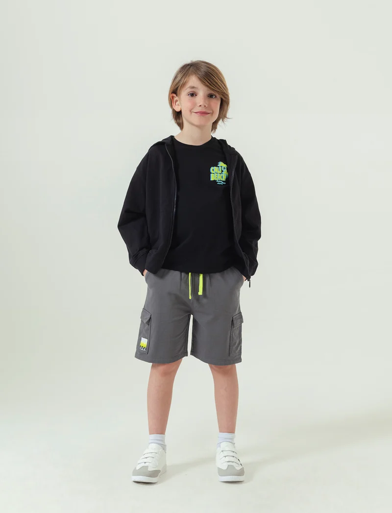 Bermuda con tasconi da bambino - Grigio piombo