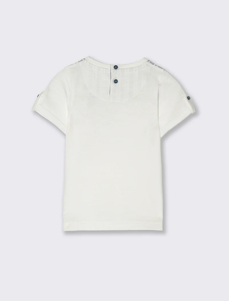 Canotta con stampa sfumata da neonato - Bianco