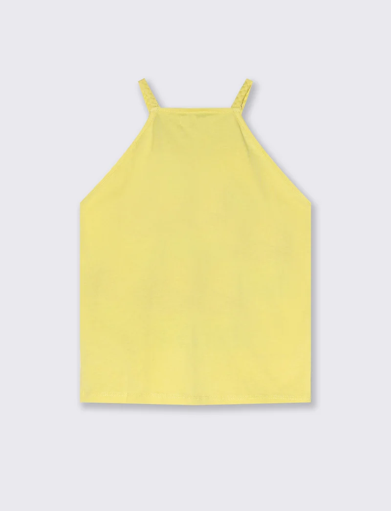 Canotta da bambina con stampa - Giallo limone
