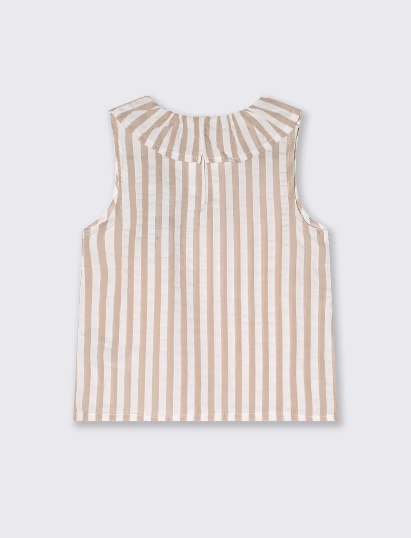 Top in cotone a righe da bambina - Righe