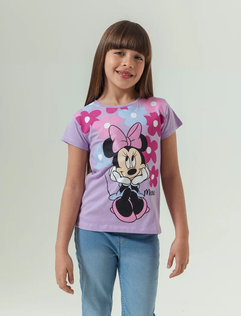 T-shirt Disney Minnie da bambina - Lilla