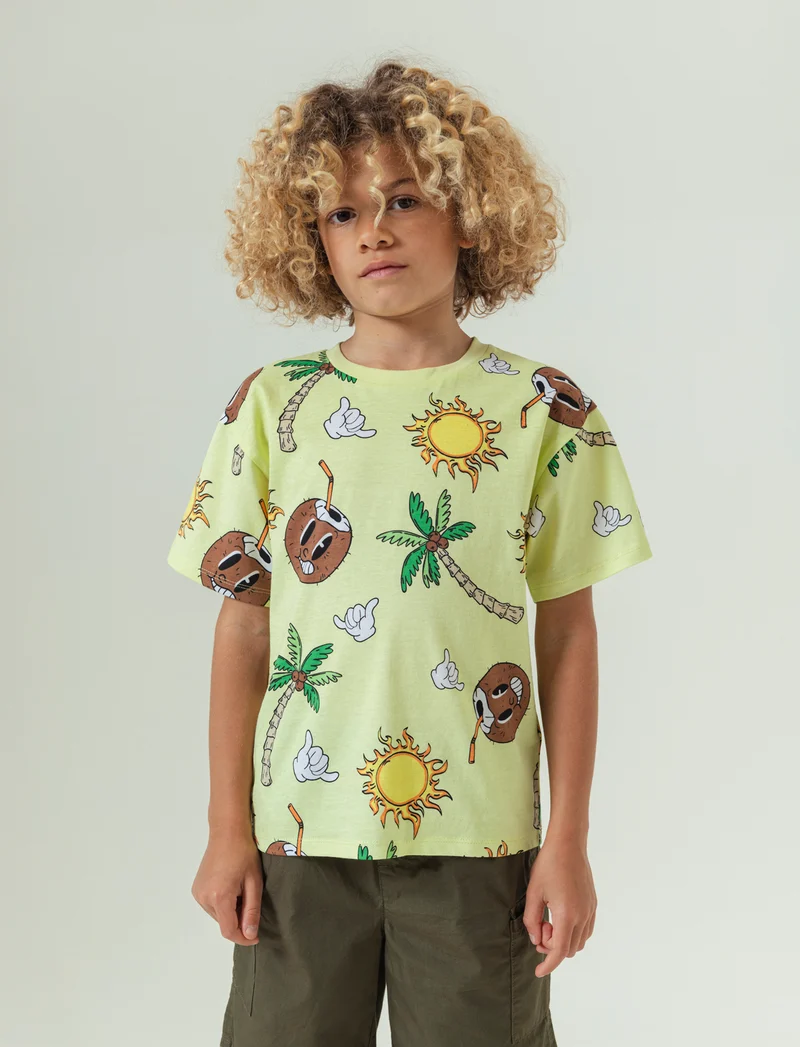 T-shirt in cotone da bambino - Verde