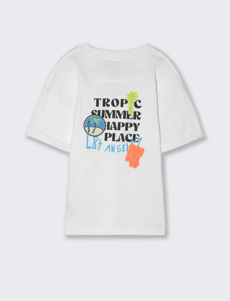 T-shirt patch gommati da bambino - Bianco