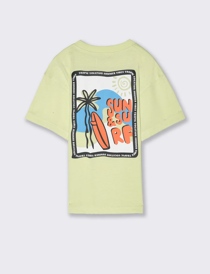 T-shirt patch gommati da bambino - Giallo