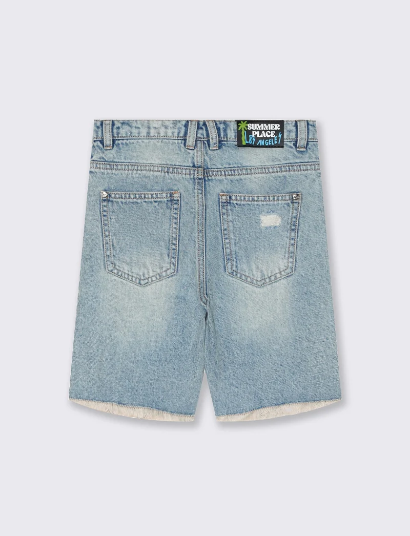 Bermuda denim colorato da bambino - Denim