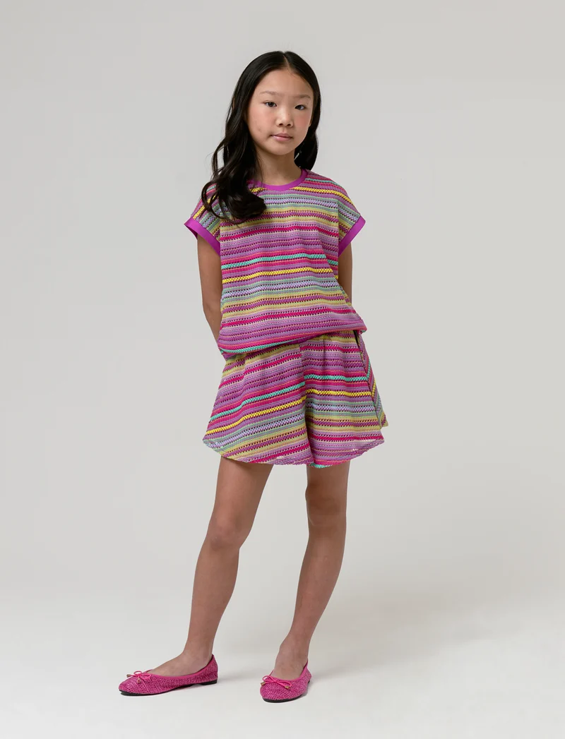 Short colorato da bambina - Fuxia azalea