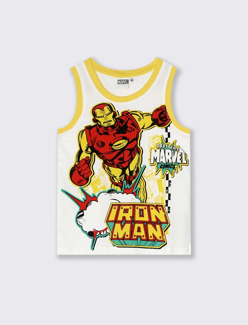 Canotte con personaggi Marvel da bambino - Giallo