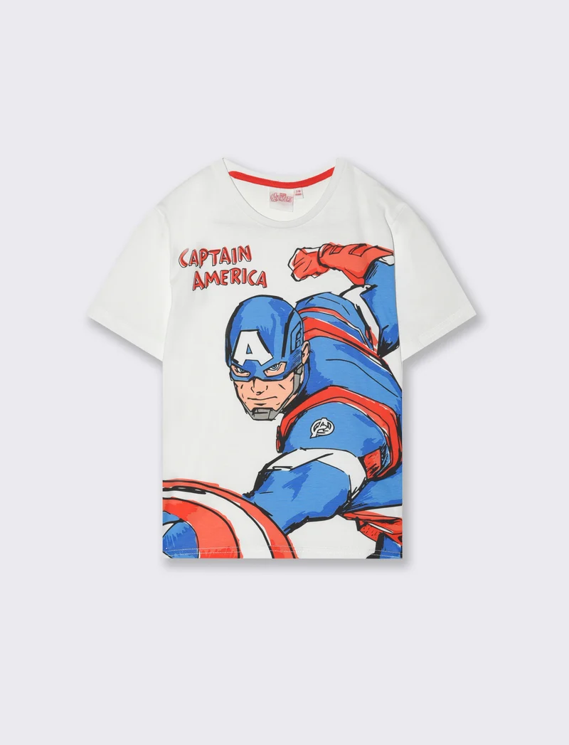 Maglietta con stampa Marvel da bambino - Bianco