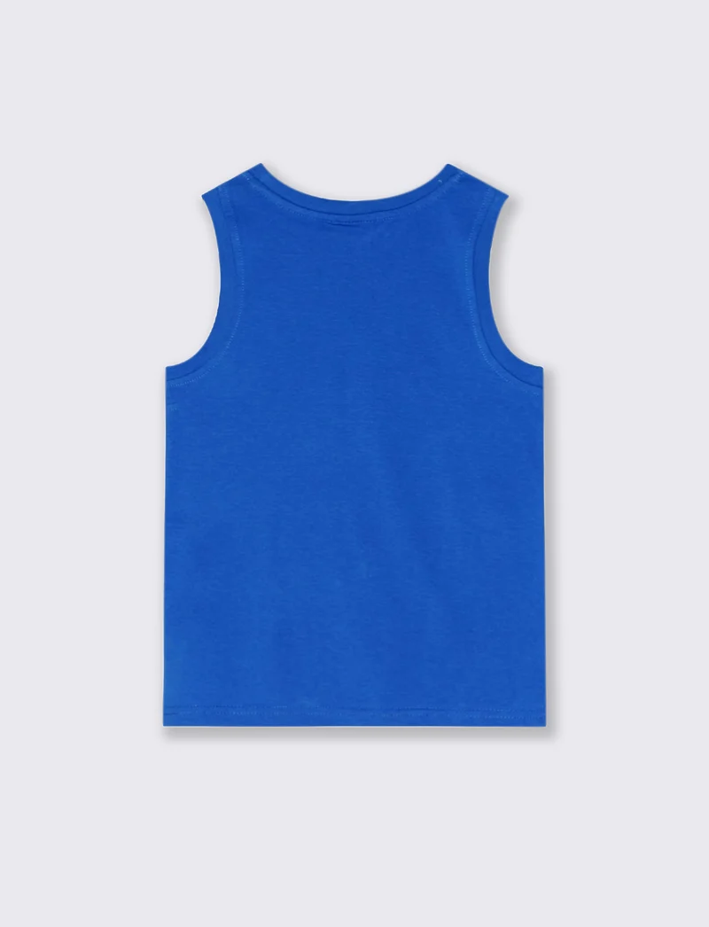 Canotta con personaggi da bambino - Blu cobalto
