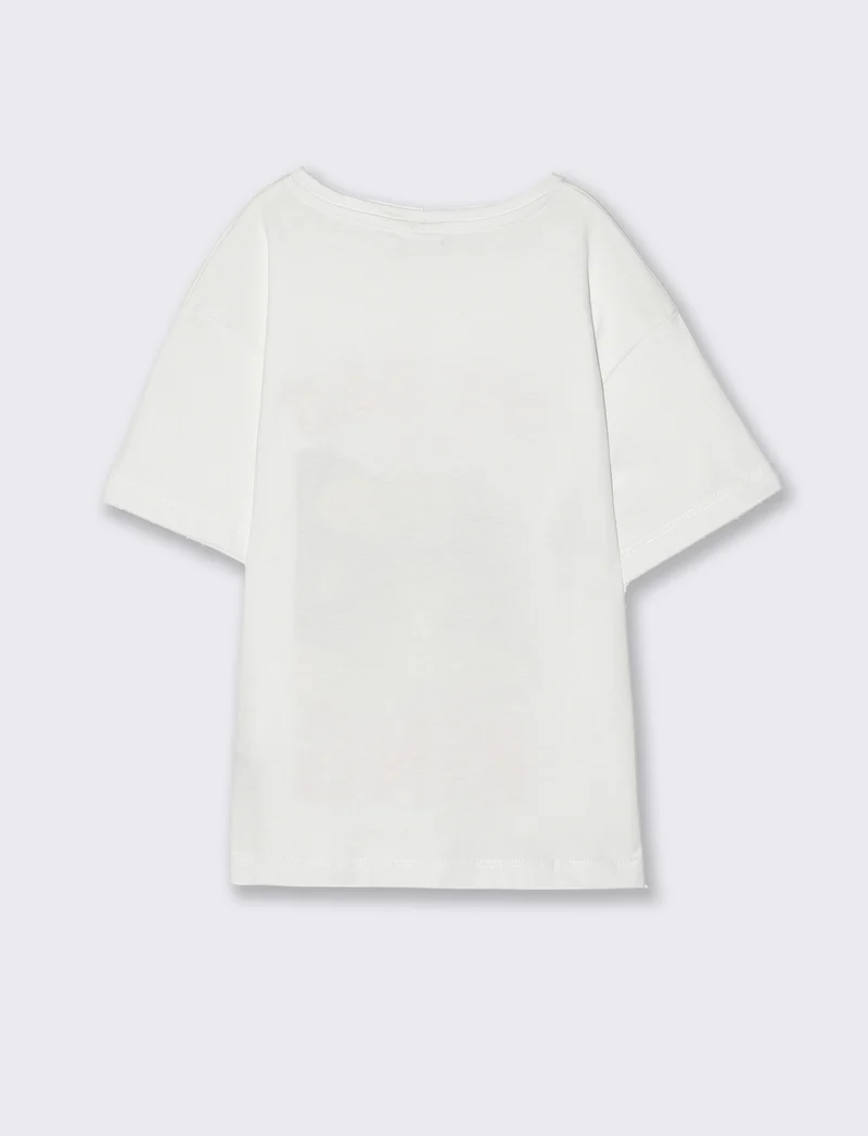 T-shirt Disney Il Re Leone da bambina - Bianco