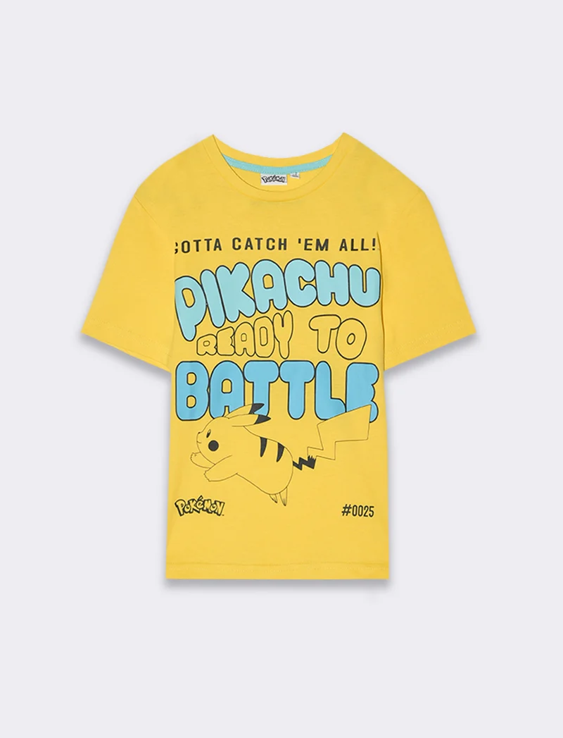 T-shirt con personaggio Pokemon da bambino - Giallo