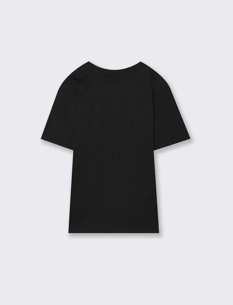 Maglietta con stampe personaggi da bambino - Nero