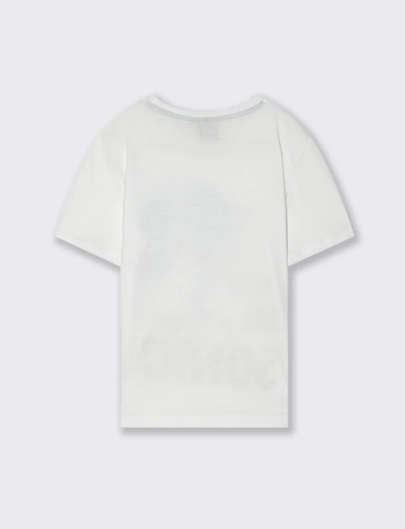 T-shirt con stampa Sonic da bambino - Bianco
