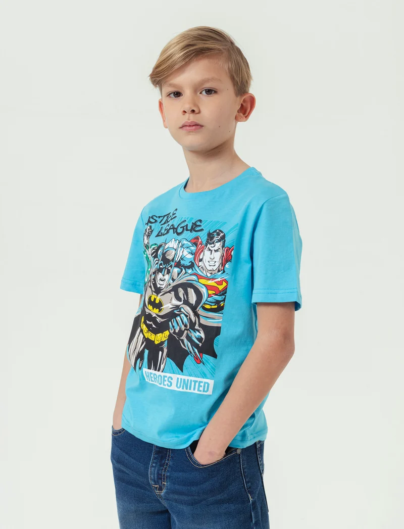T-shirt personaggi DC Comics da bambino - Azzurro