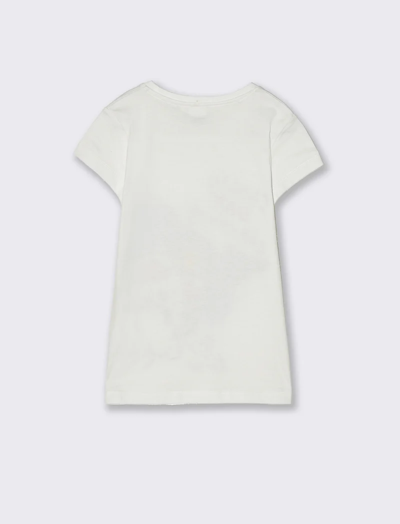 T-shirt Hello Kitty-Kuromi da bambina - Bianco