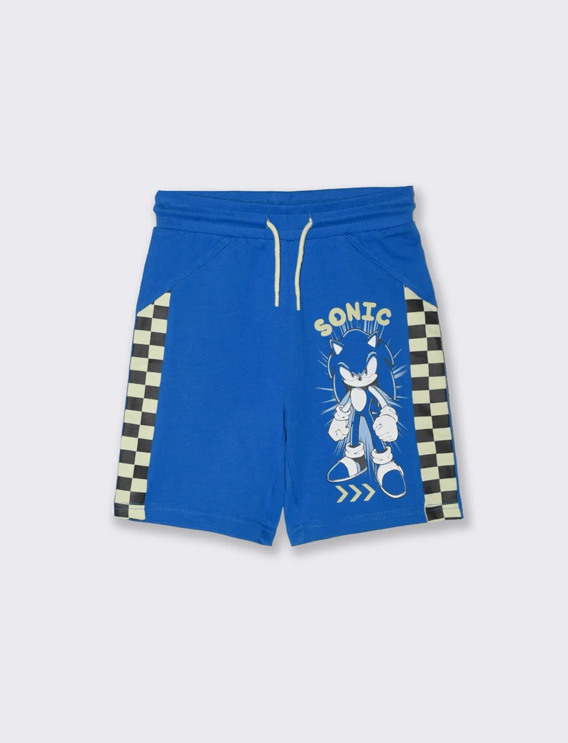 Bermuda in felpa Sonic da bambino - Blu cobalto