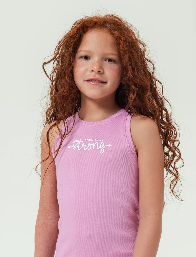 Completo in cotone elastico con rouches da bambina - Rosa